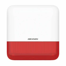 Bežična spoljašnja alarmna sirena Hikvision DS-PS1-E-WE Red