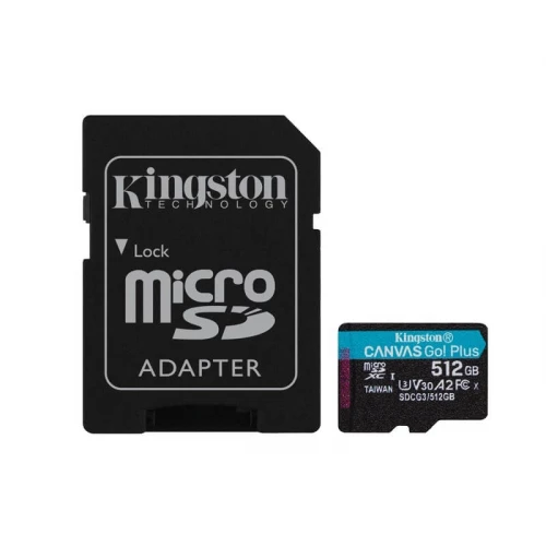 Memorijska kartica KINGSTON U3 V30 microSDXC 512GB + adapterHard disk za video nadzor Memorijska kartica KINGSTON U3 V30 microSDXC 512GB + adapterHard disk za video nadzor