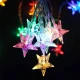 Novogodišnje lampice RGB zvezde 5m — kristalni dizajn