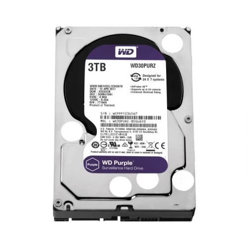 WD 3TB 3.5 SATA III 64MB IntelliPower WD30PURZ PurpleHard disk za video nadzor WD 3TB 3.5 SATA III 64MB IntelliPower WD30PURZ PurpleHard disk za video nadzor