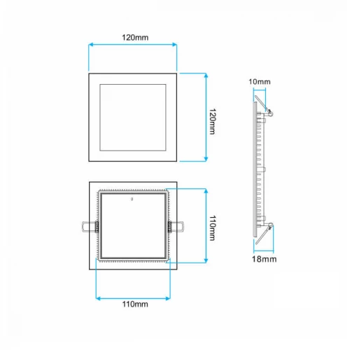 LED panel ugradni kvadratni 6W toplo bela bojaLed paneli LED panel ugradni kvadratni 6W toplo bela bojaLed paneli