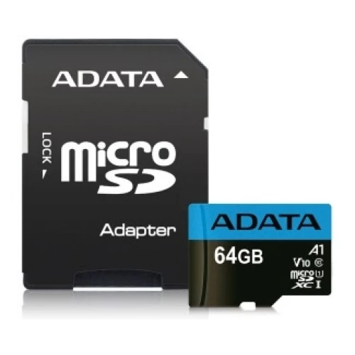 A-DATA UHS-I MicroSDXC 64GB class 10 + adapter AUSDX64GUICL10A1-RA1Hard disk za video nadzor A-DATA UHS-I MicroSDXC 64GB class 10 + adapter AUSDX64GUICL10A1-RA1Hard disk za video nadzor