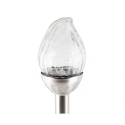 Solarna baštenska lampa sa staklenom glavom u boji