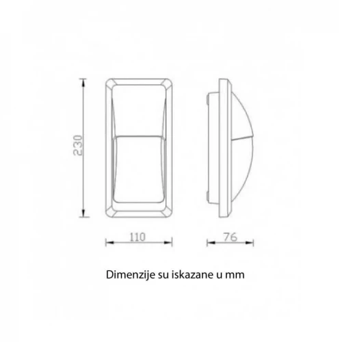 Zidna LED lampa 12W za spoljnu upotrebuLed spoljna rasveta Zidna LED lampa 12W za spoljnu upotrebuLed spoljna rasveta