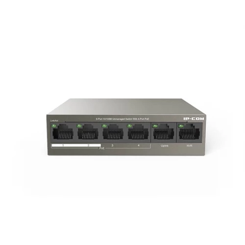 IP-COM F1106P-4-63W 6-Port 10/100M Unmanaged Switch With 4-Port PoEEthernet PoE svičevi IP-COM F1106P-4-63W 6-Port 10/100M Unmanaged Switch With 4-Port PoEEthernet PoE svičevi