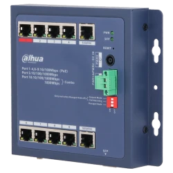 Dahua CHS4110-8ET očvrsnuti cloud PoE switch 10 portova sa combo uplinkom i DIP 90W