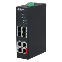 Dahua HS4408 upravljivi industrijski PoE switch 4 PoE i 4 SFP porta