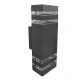 M035 II A Max.2x35W antracit siva IP44 2xGU10 dva reda lampa zidna Mitea Lighting