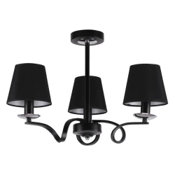 Mitea M11052-3 luster sa 3 crna abažura, crni, 3xE14