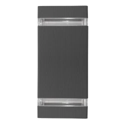 M035 A Max.35W antracit siva IP44 2xGU10 lampa zidna Mitea Lighting