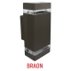M035 B Max.2x35W braon IP44 2xGU10 zidna lampa Mitea Lighting