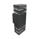 M035 II A Max.2x35W antracit siva IP44 2xGU10 dva reda lampa zidna Mitea Lighting