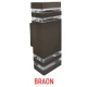 M035 II B Max.2x35W braon IP44 2xGU10 dva reda zidna lampa Mitea Lighting