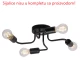 Mitea M11038-4 plafonska svetiljka sa 4 kraka, crna, 4xE27