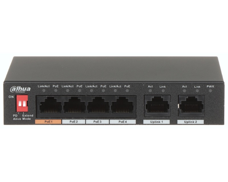 DAHUA PFS3006-4ET-60-V2 4port PoE switch - Ethernet PoE svičevi