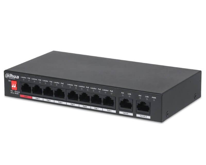 DAHUA PFS3010-8ET-96-V2 8port Fast Ethernet PoE switch - Ethernet PoE svičevi