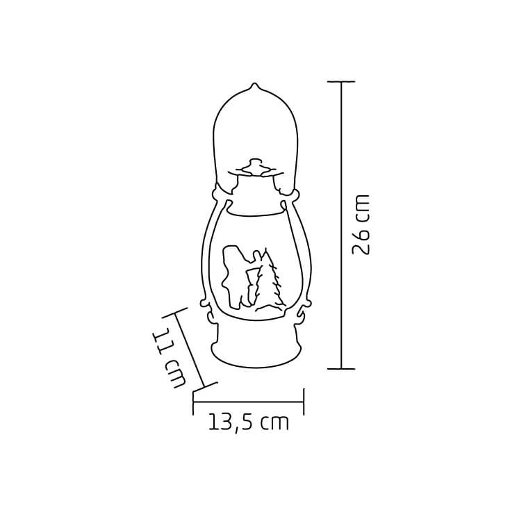 Fenjer sa efektom padanja snega i LED diodom - Dekorativna rasveta