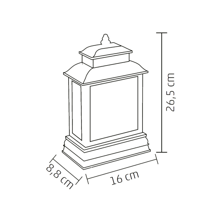 Fenjer sa efektom padanja snega i LED diodom home - Dekorativna rasveta