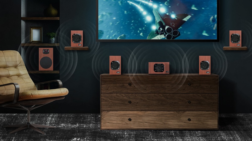 GENIUS SW-HF5.1 4600 v2 wood zvučnici - Zvučnici