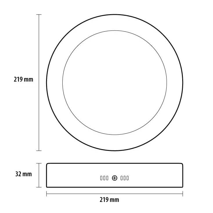 LED nadgradna panel lampa 18W toplo bela -