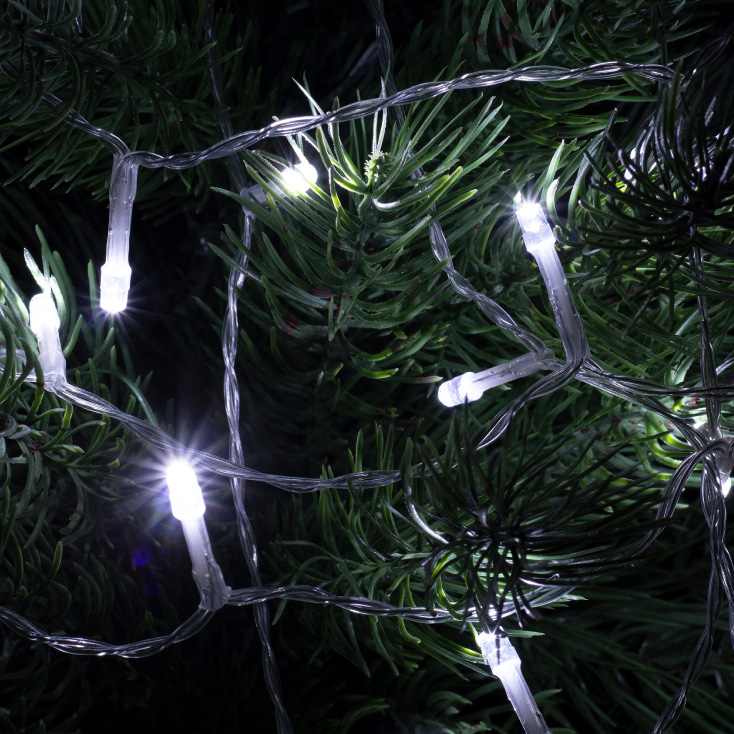 Lampice za jelku sa 50 belih LED dioda -