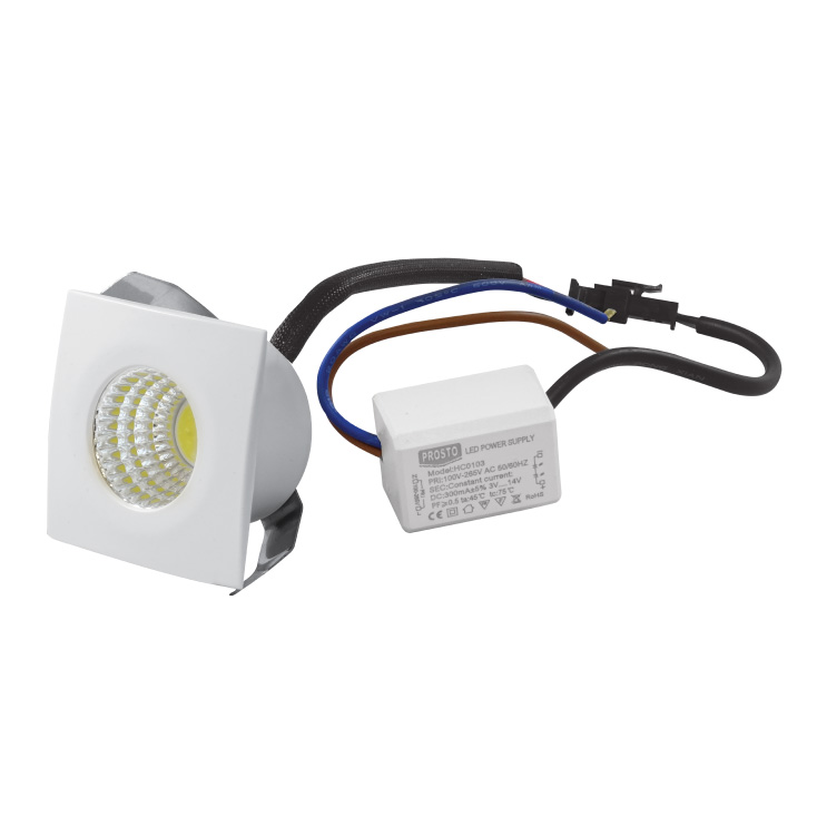 Ugradna LED lampa 3W dnevno svetlo kocka - Led spotovi