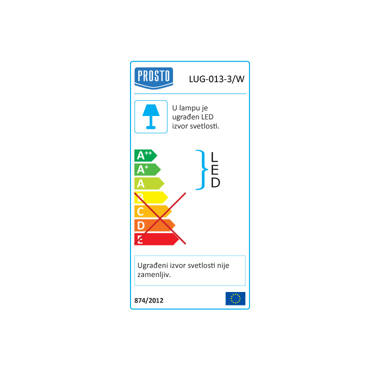 Ugradna LED lampa 3W dnevno svetlo kocka - Led spotovi