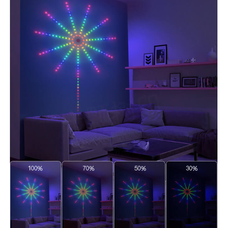 RGB LED vatromet sa daljinskim i BT 10x0.5 m - Led trake