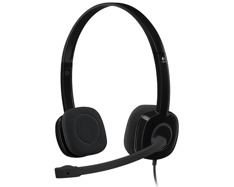 Slušalice sa mikrofonom H151 Stereo Headset crne - Slušalice