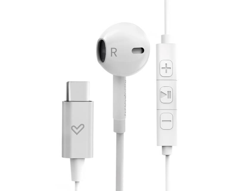 Slušalice sa mikrofonom Smart 2 tip C bele - Slušalice