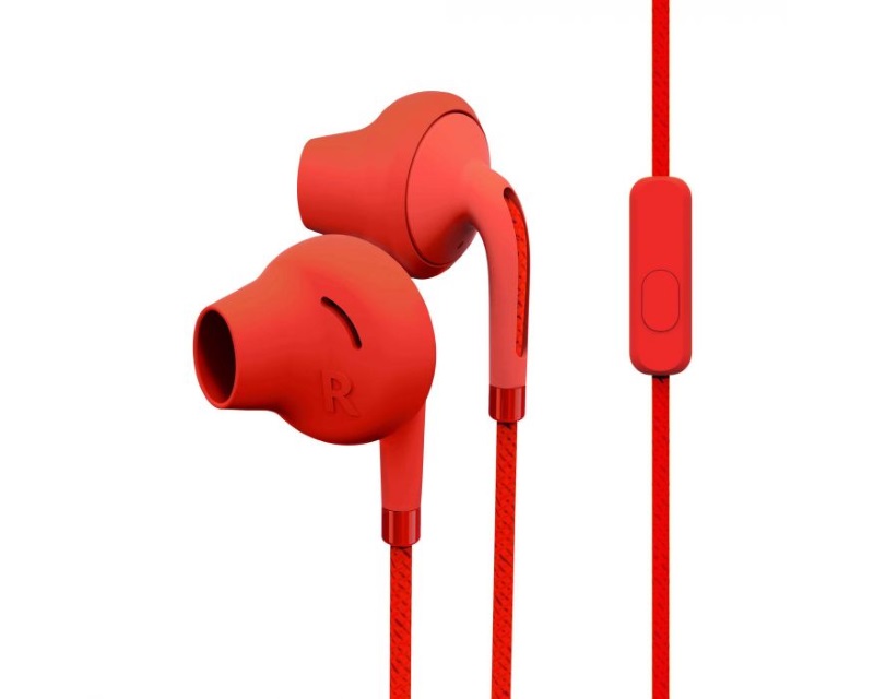 Slušalice sa mikrofonom Style 2+ Raspberry crvene - Slušalice