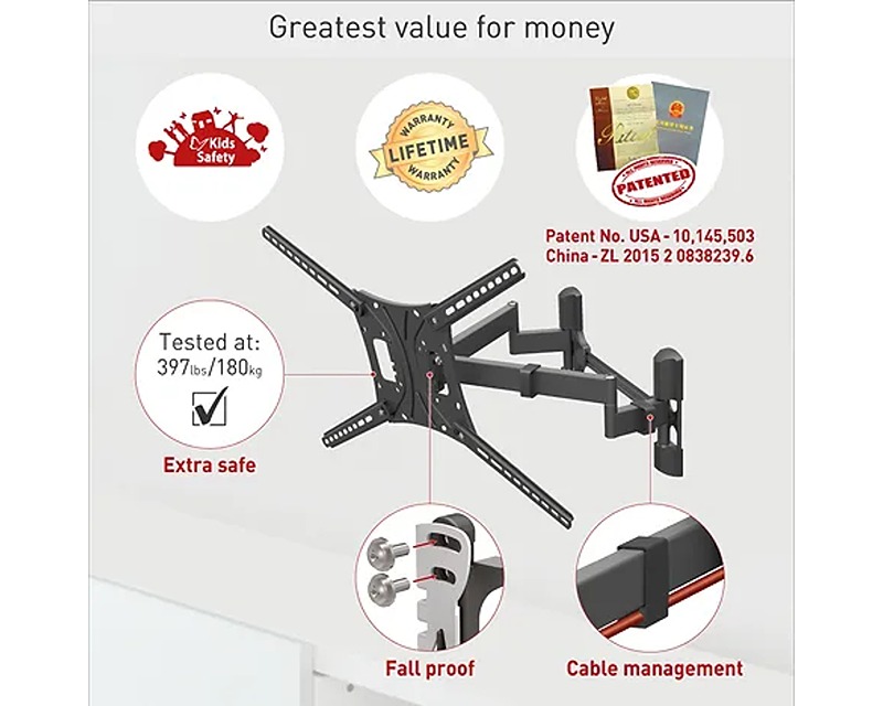 TV zglobni zidni nosač BM464 LCD od 13 do 90 inča - TV nosači