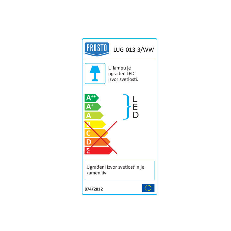Ugradna LED lampa 3W toplo bela kocka - Led spotovi