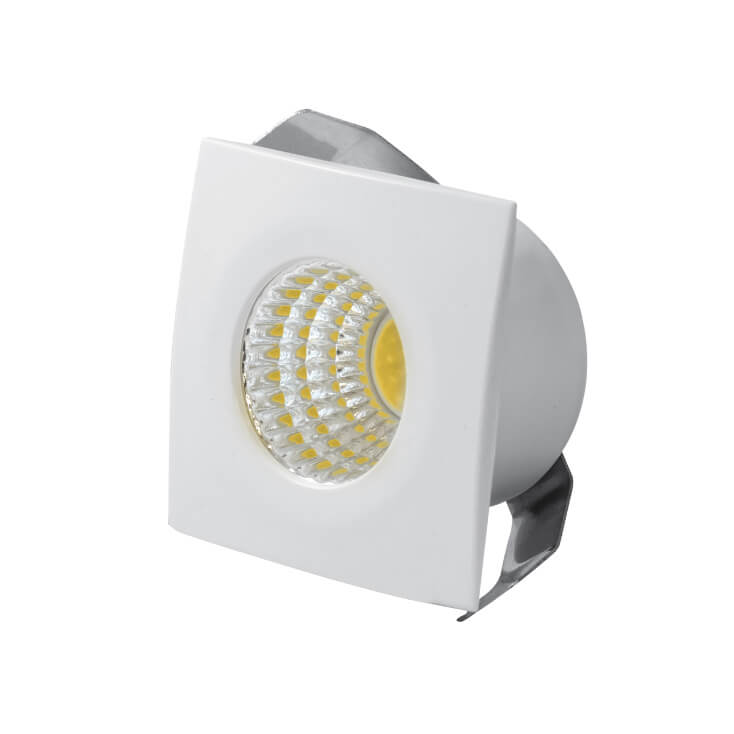 Ugradna LED lampa 3W toplo bela kocka - Led spotovi