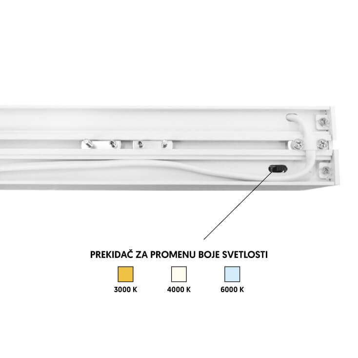 Viseća LED lampa 60W, promenljiva boja svetla bela - Led strele