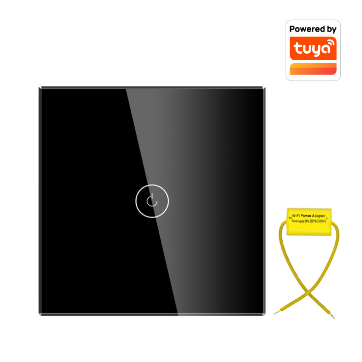 Wi-Fi smart prekidač svetla bez N provodnika 10A crni - Ostala oprema