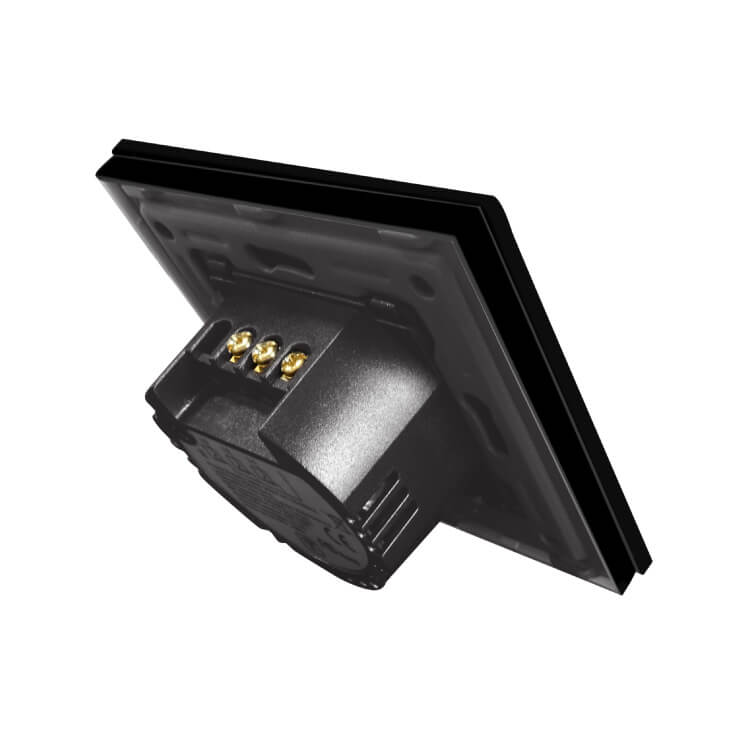 Wi-Fi smart prekidač svetla bez N provodnika 2x10A crni - Ostala oprema