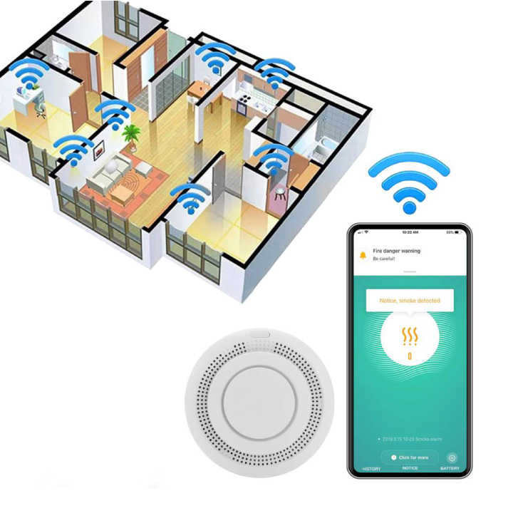 Wi-Fi smart senzor dima sa sirenom - Alarm