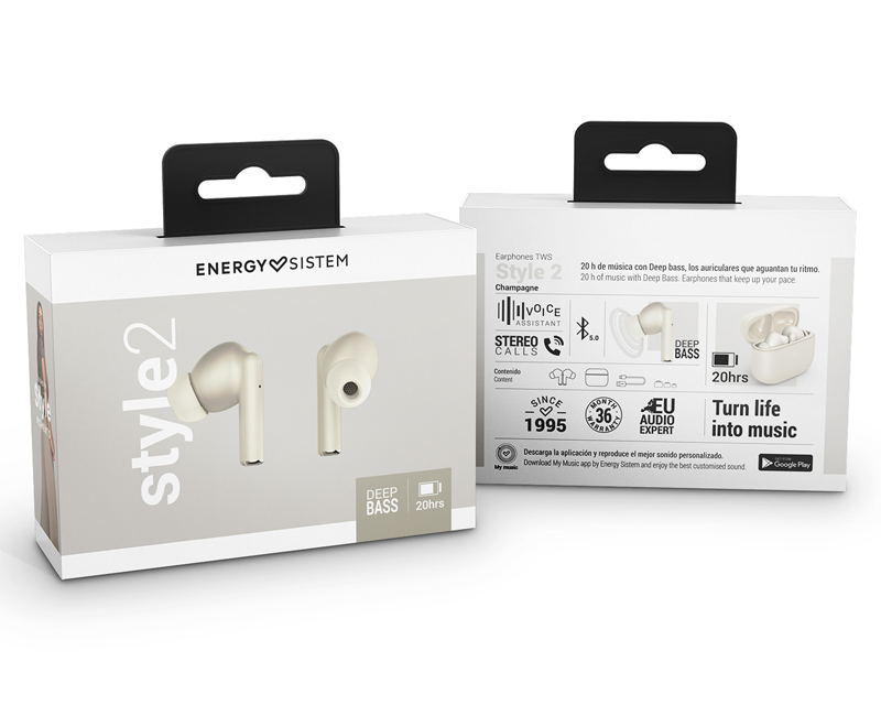 Wireless bubice ENERGY SISTEM Style 2 Champagne True krem - Slušalice
