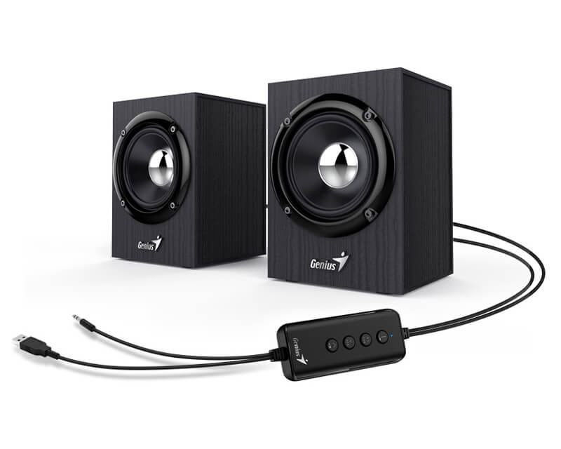 Zvučnici GENIUS SP-HF385BT wood crno sivi - Zvučnici