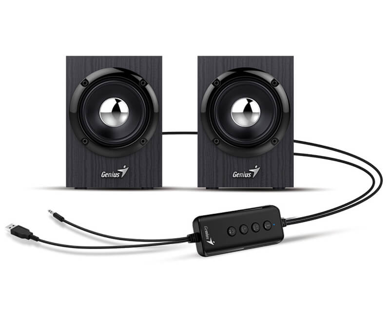 Zvučnici GENIUS SP-HF385BT wood crno sivi - Zvučnici