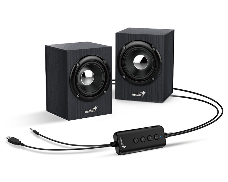 Zvučnici GENIUS SP-HF385BT wood crno sivi - Zvučnici