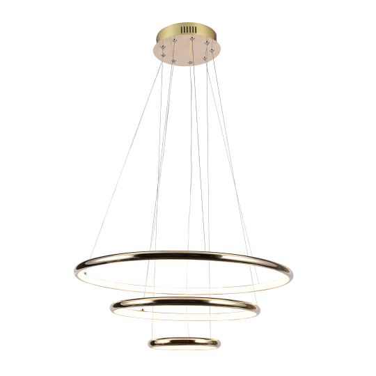 LED visilica zlatna 45W 3000K 600-400-200mm - Lusteri i visilice