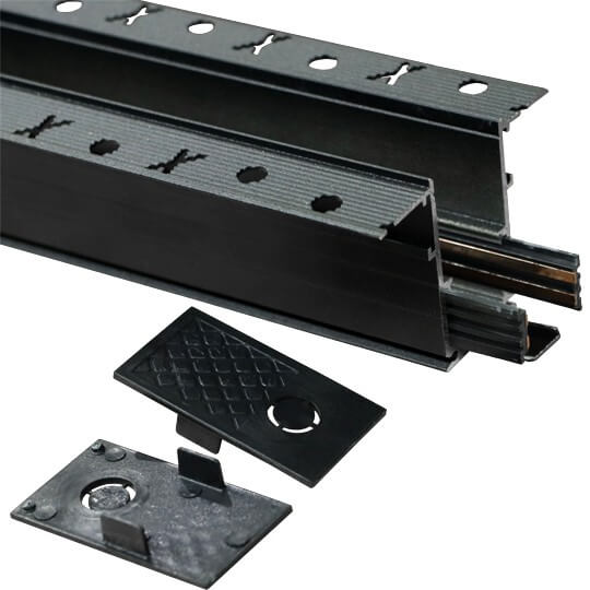 Šina 1m ugradna crna za 48V LED magnetnu rasvetu - Šinska rasveta