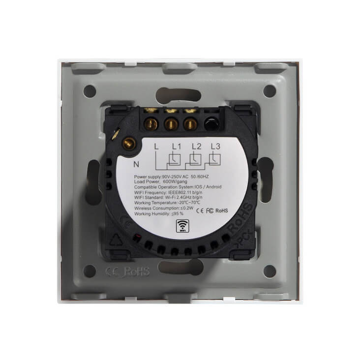 Wi-Fi smart prekidač svetla sa N provodnikom 2x5A - Led oprema