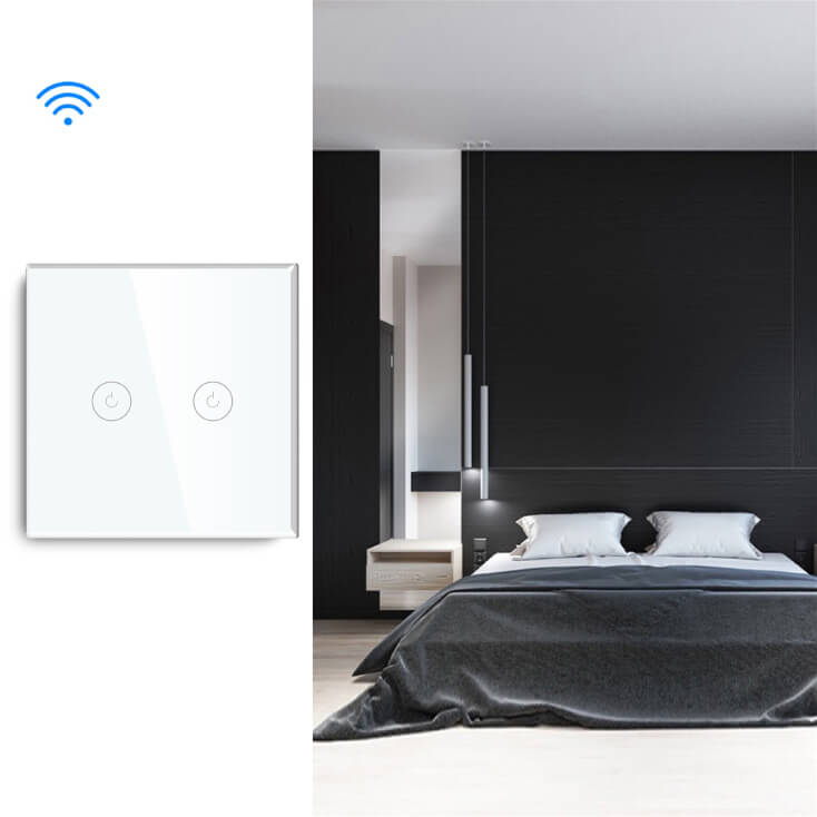 Wi-Fi smart prekidač svetla sa N provodnikom 2x5A - Led oprema