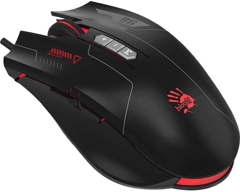 A4 Tech Gaming Miš PixArt 6000 DPI, 3 Tastera, 6000 fps, Crno Crveni - Miševi i tastature