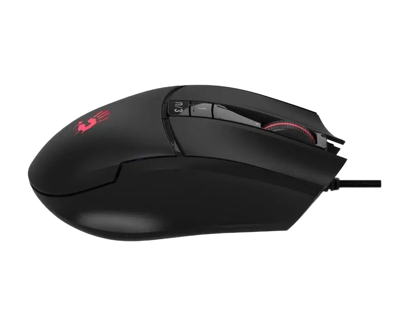 A4 Tech Pro Gaming Miš BC3332-A, 12000 CPI, RGB, Beskonačan Skrol, Pleteni Kabl, 78 g - Miševi i tastature
