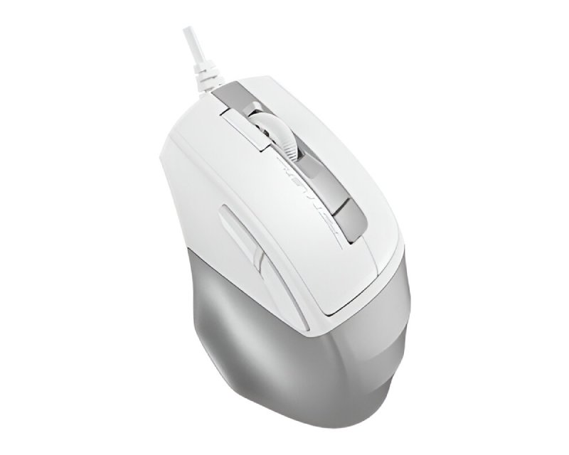 A4 Tech Žični Miš 2400 DPI, 7 Tastera, USB, Srebrno Beli, Ergonomski - Miševi i tastature