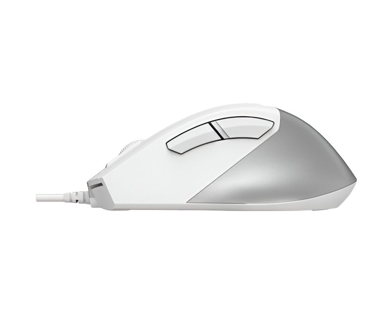 A4 Tech Žični Miš 2400 DPI, 7 Tastera, USB, Srebrno Beli, Ergonomski - Miševi i tastature